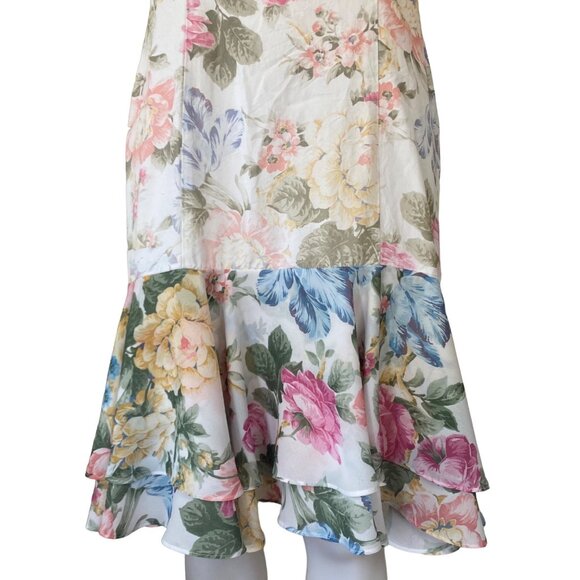 Vintage Handmade 80s 90s Floral Dress Set with Blazer - Picture 4 of 12